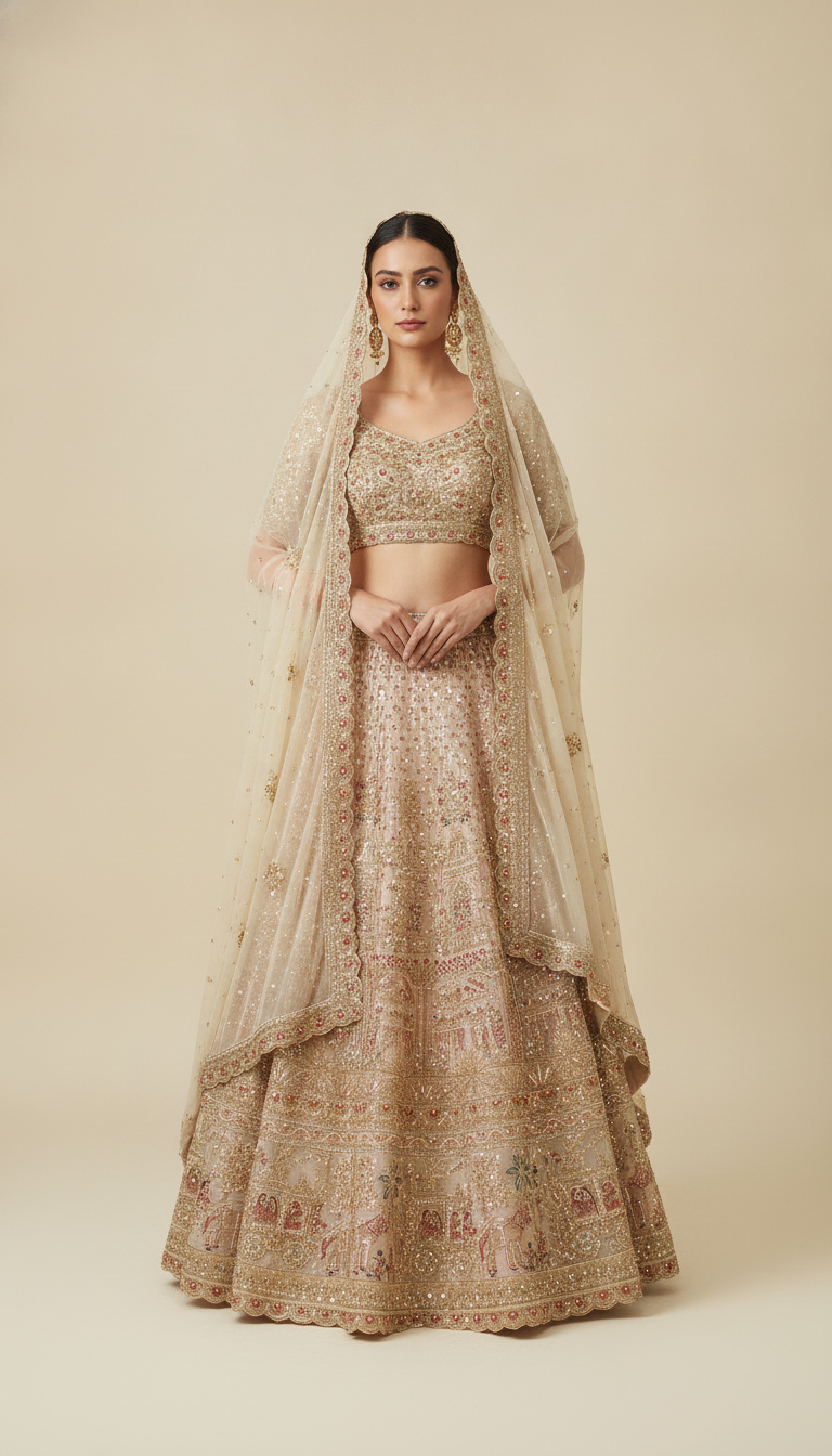 LEHENGAS LADIES LEH 2 DUPATTA